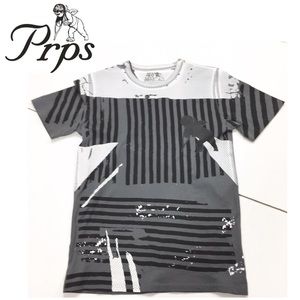 PRPS Graphic Print Tee Shirt Gray